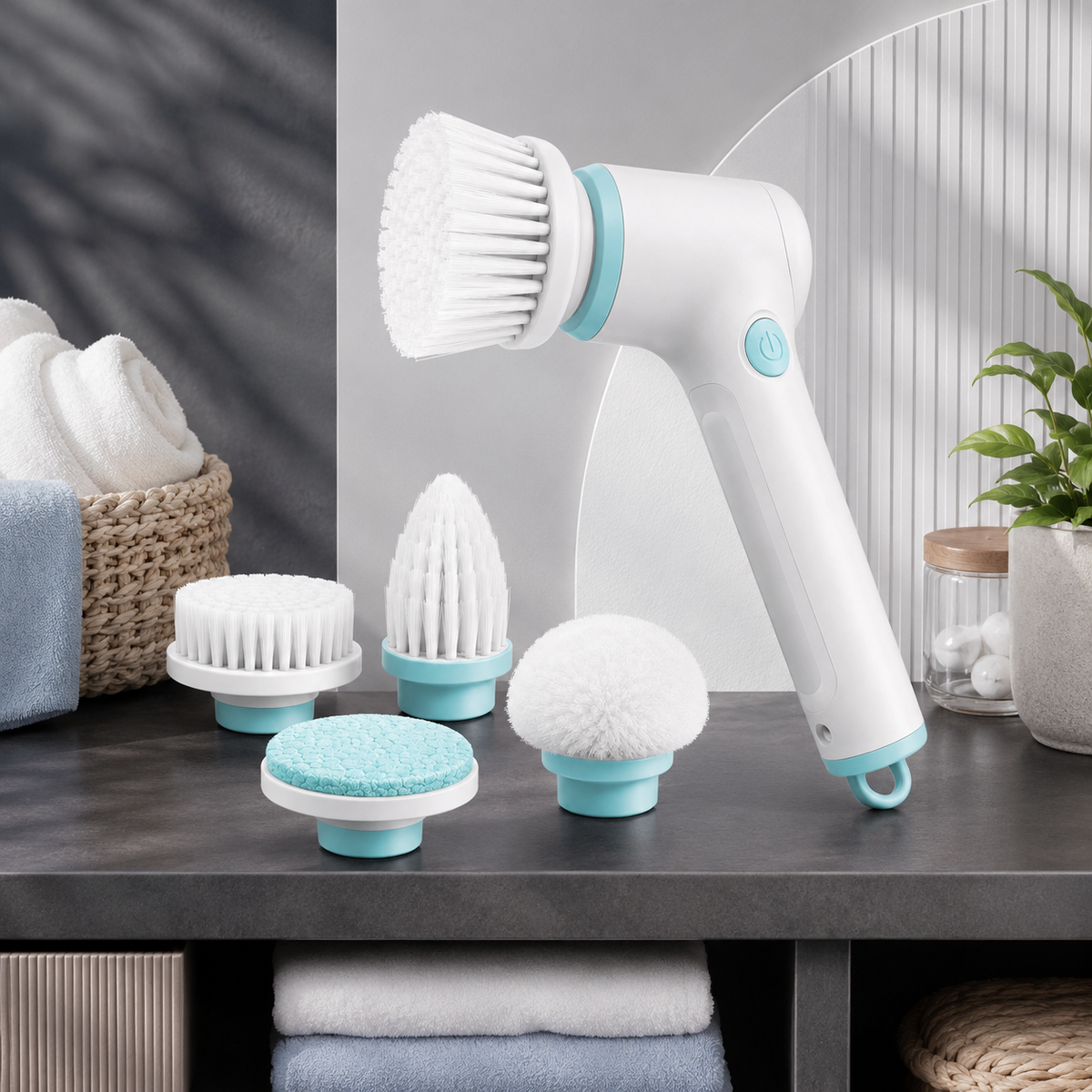Cordless Electric Cleaning Brush for Bathroom, Kitchen, Sink & Tile Cleaning