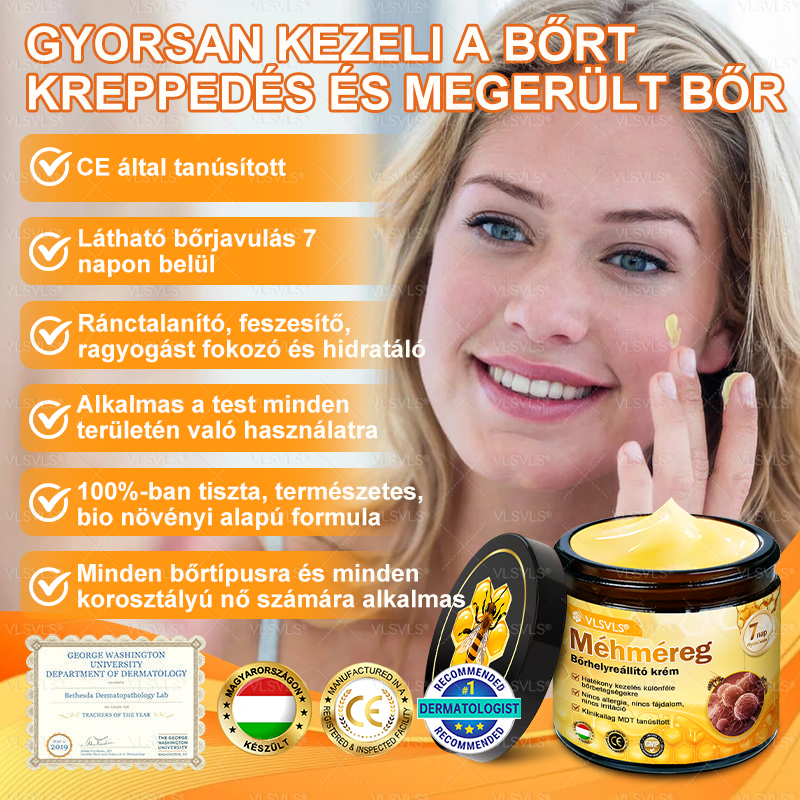 VLSVLS® Méhméreg Bőrhelyreállító Krém 🔥 UTOLSÓ NAP – 80% KEDVEZMÉNY