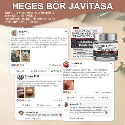 Pureluxo® Fekete Rizses Bőrregeneráló Krém 👨‍⚕️ (Szemölcsök, bőrkinövések, foltok és hiperpigmentáció kezelésére)