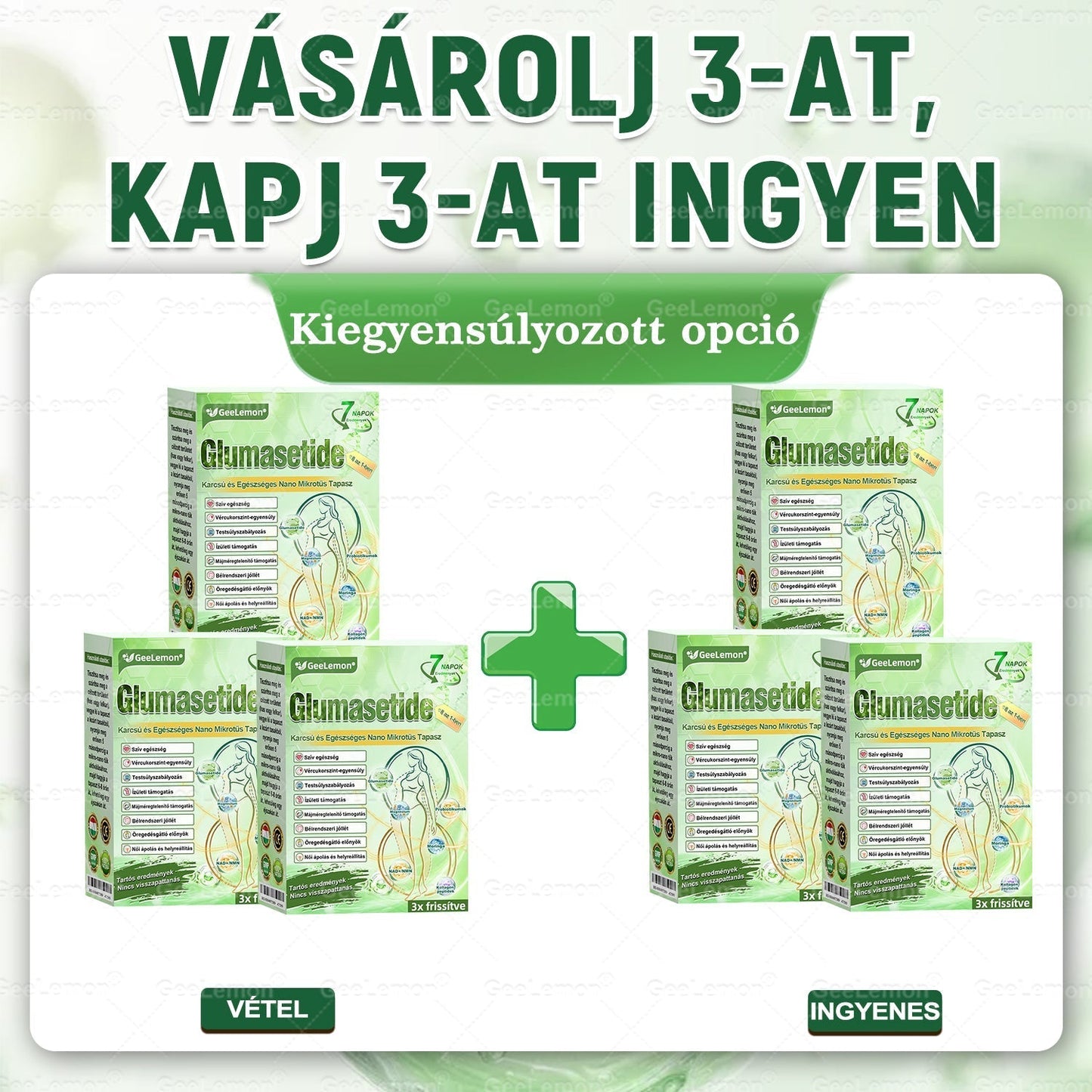 Ajánlott a Semmelweis Kórház által · BENU hivatalos üzlet| 👩‍⚕️ 𝐆𝐞𝑒𝐿𝑒𝐦𝐨𝐧® Glumasetide 8 az 1-ben Karcsú és Egészséges Nano Mikrotűs Tapasz