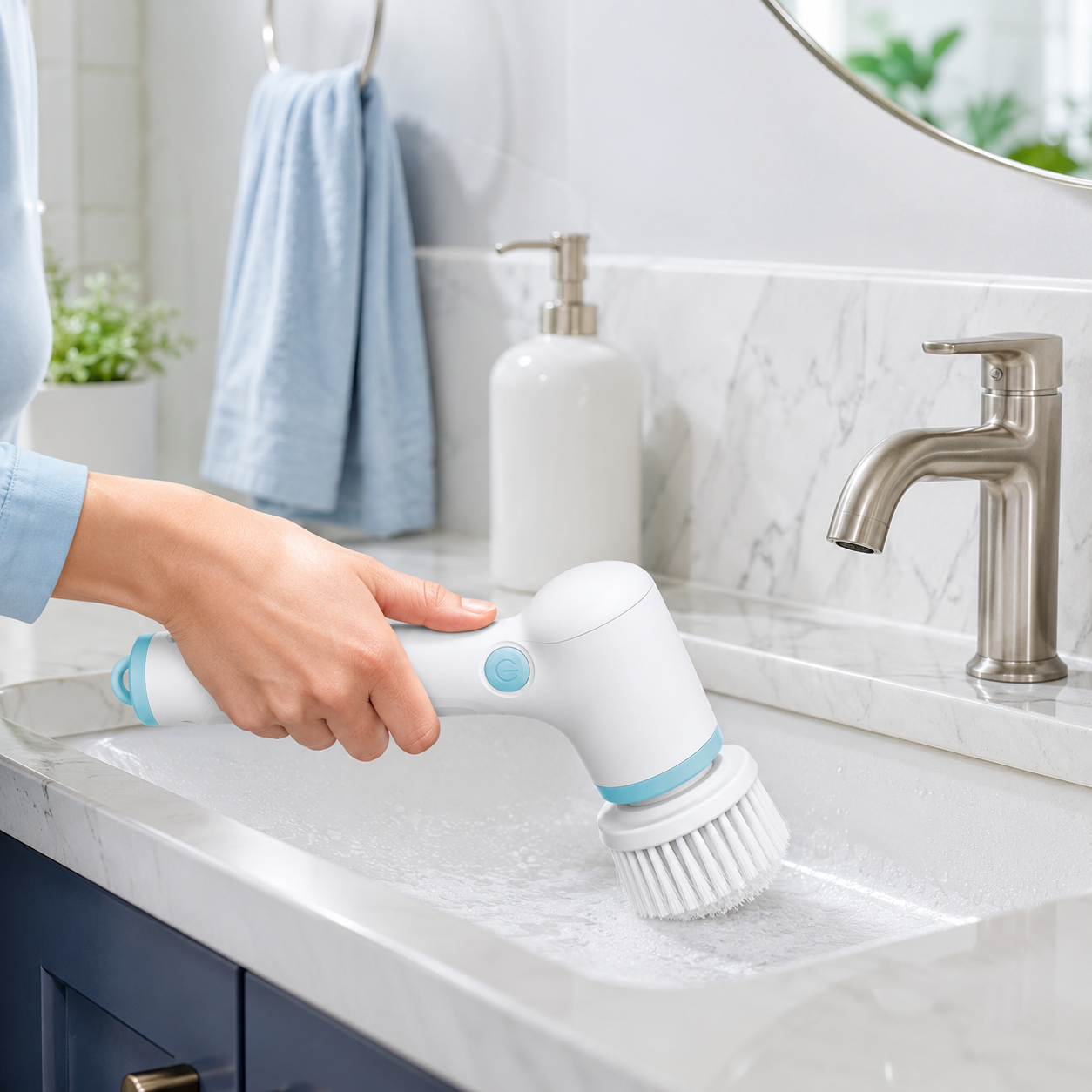 Cordless Electric Cleaning Brush for Bathroom, Kitchen, Sink & Tile Cleaning