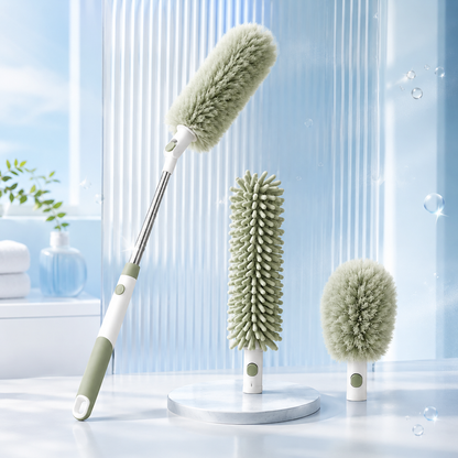 Replaceable-Head Extendable Duster for Ceiling Fans, Shelves, Blinds & Home Cleaning