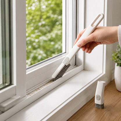 Window Track Cleaning Brush for Sliding Doors, Shower Doors & Narrow Grooves
