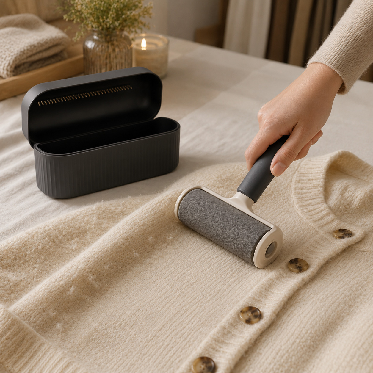 Reusable Lint Roller for Pet Hair, Clothes, Sofa & Fabric Cleaning