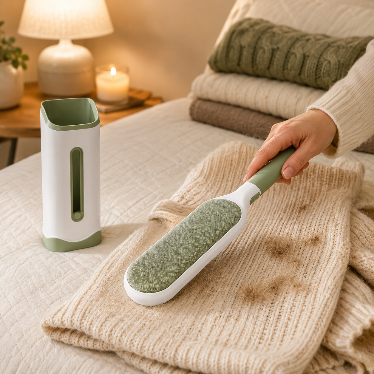 Reusable Pet Hair Removal Brush for Sofa, Clothes, Bedding & Fabric Cleaning