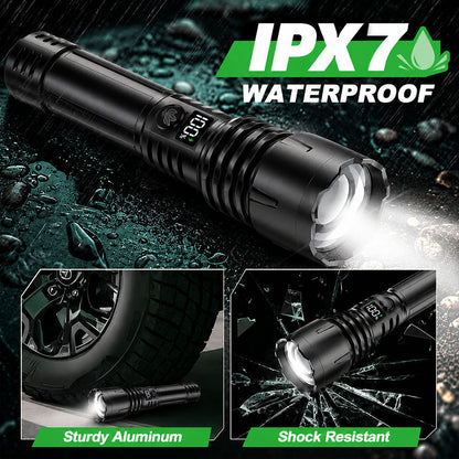 🔥BEST DEAL OFFER 70% OFF + 🎁 2026 Billhol® NEW Super Bright Ultimate Tactical Survival Flashlight · 2M+ SOLD · 80X Brighter ·120H Runtime · Military COB LED Tech🛒
