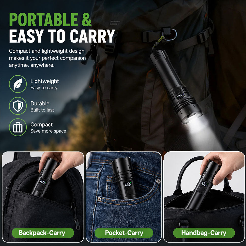 🔥BEST DEAL OFFER 70% OFF + 🎁 2026 Billhol® NEW Super Bright Ultimate Tactical Survival Flashlight · 2M+ SOLD · 80X Brighter ·120H Runtime · Military COB LED Tech🛒